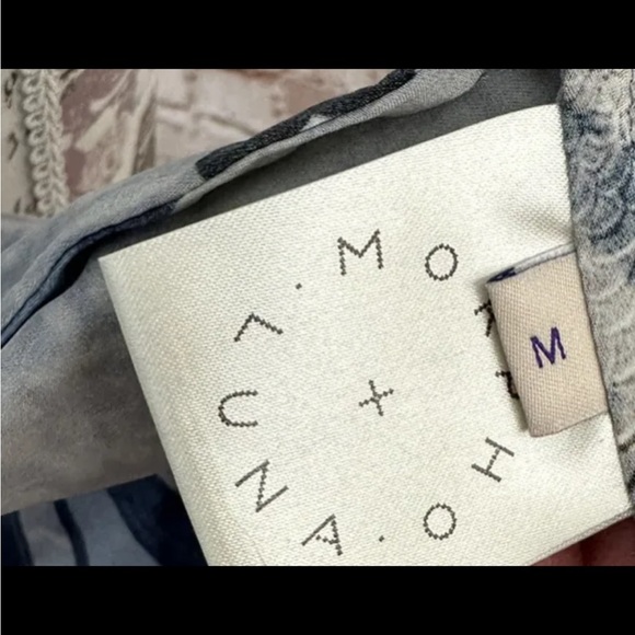 MORPHO + LUNA Silk Slip Dress Lace Trim Butterflies Parrot Print Size M - Picture 5 of 7